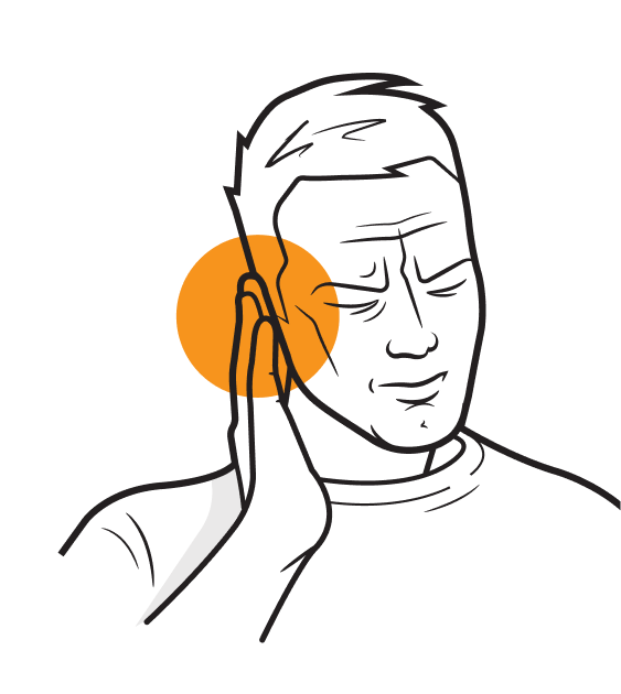 Person with ear pain